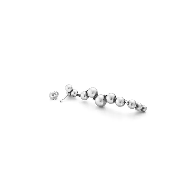 Moonlight Grapes long Silver Earrings