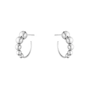 Moonlight Grapes Silver Hoops