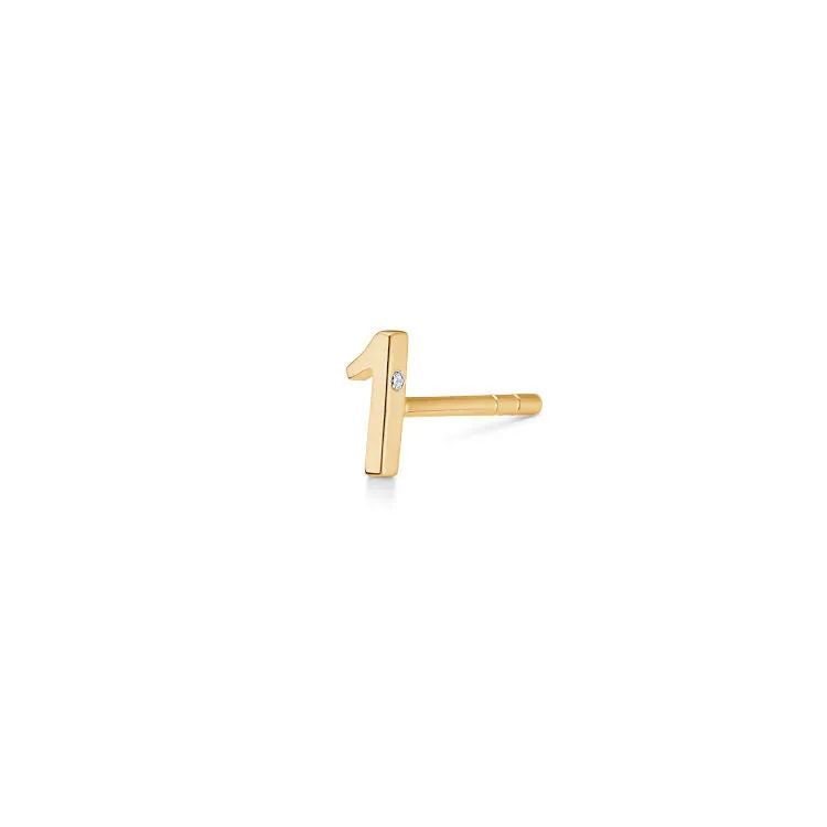 My 1 18K Gold Stud w. Diamond
