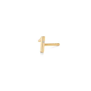 My 1 18K Gold Stud w. Diamond