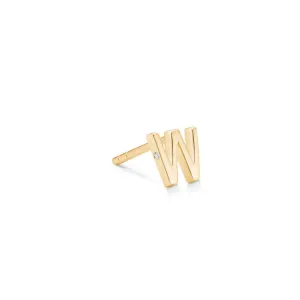 My W 18K Gold Stud w. Diamond