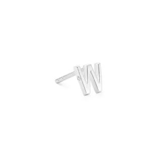 My W 18K Whitegold Stud w. Diamond