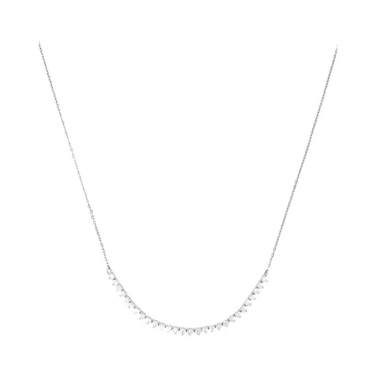 Not Your Basic Chain Necklace in White Diamondettes