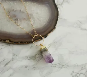 Nova Amethyst Prism Necklace