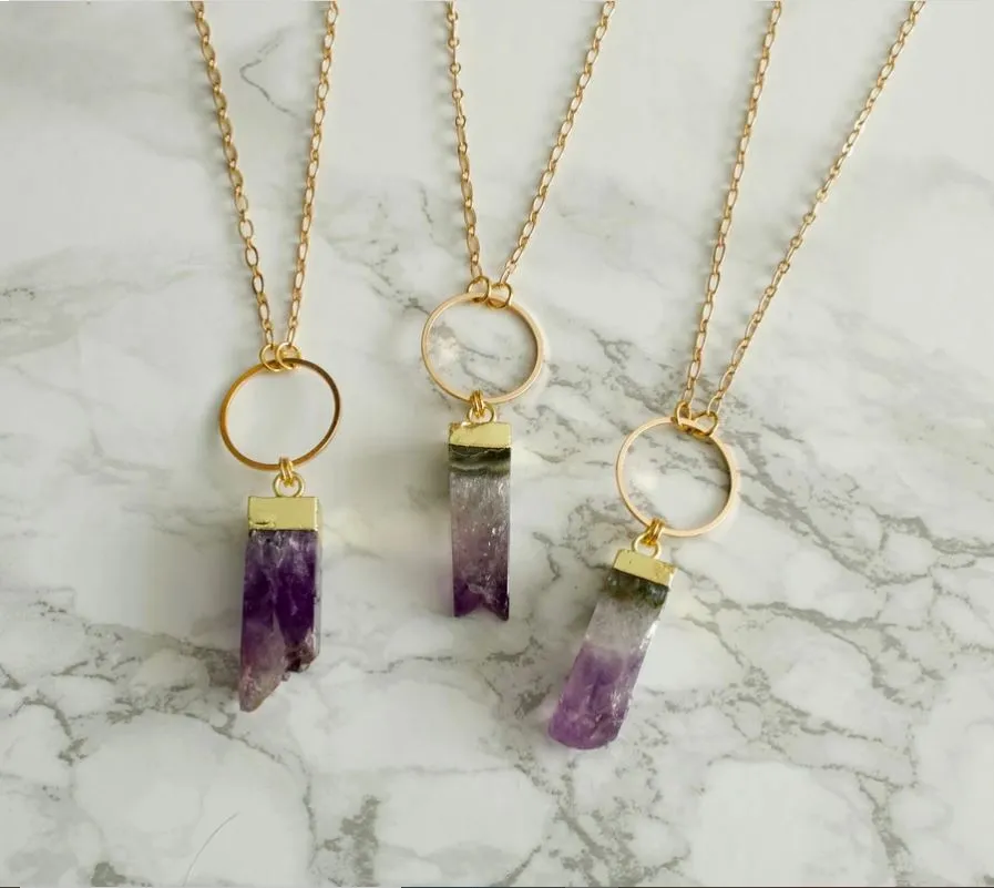 Nova Amethyst Prism Necklace