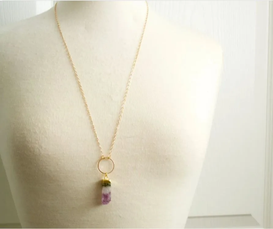 Nova Amethyst Prism Necklace