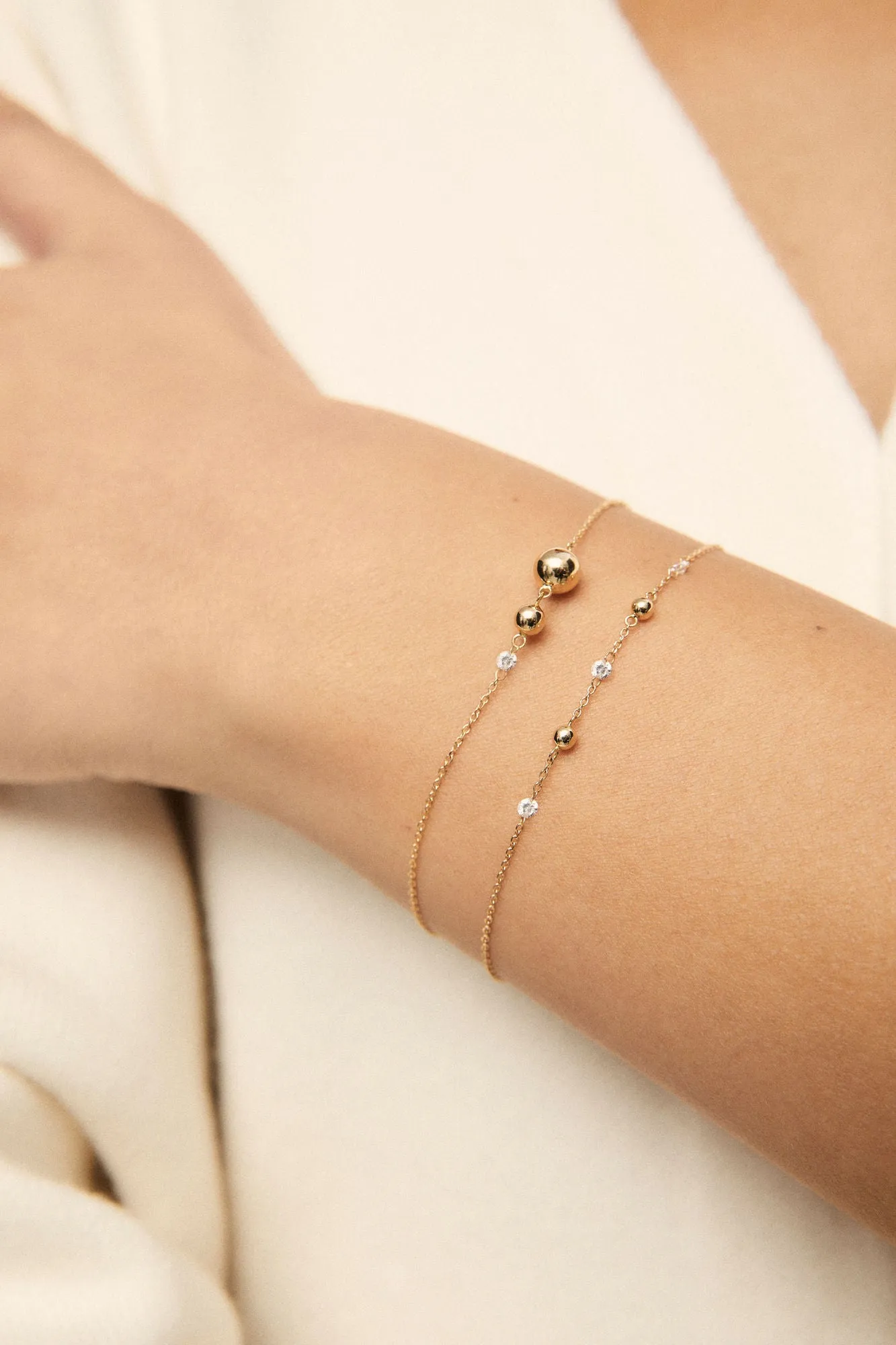 Nude 18K Whitegold Bracelet w. Lab-Grown Diamonds