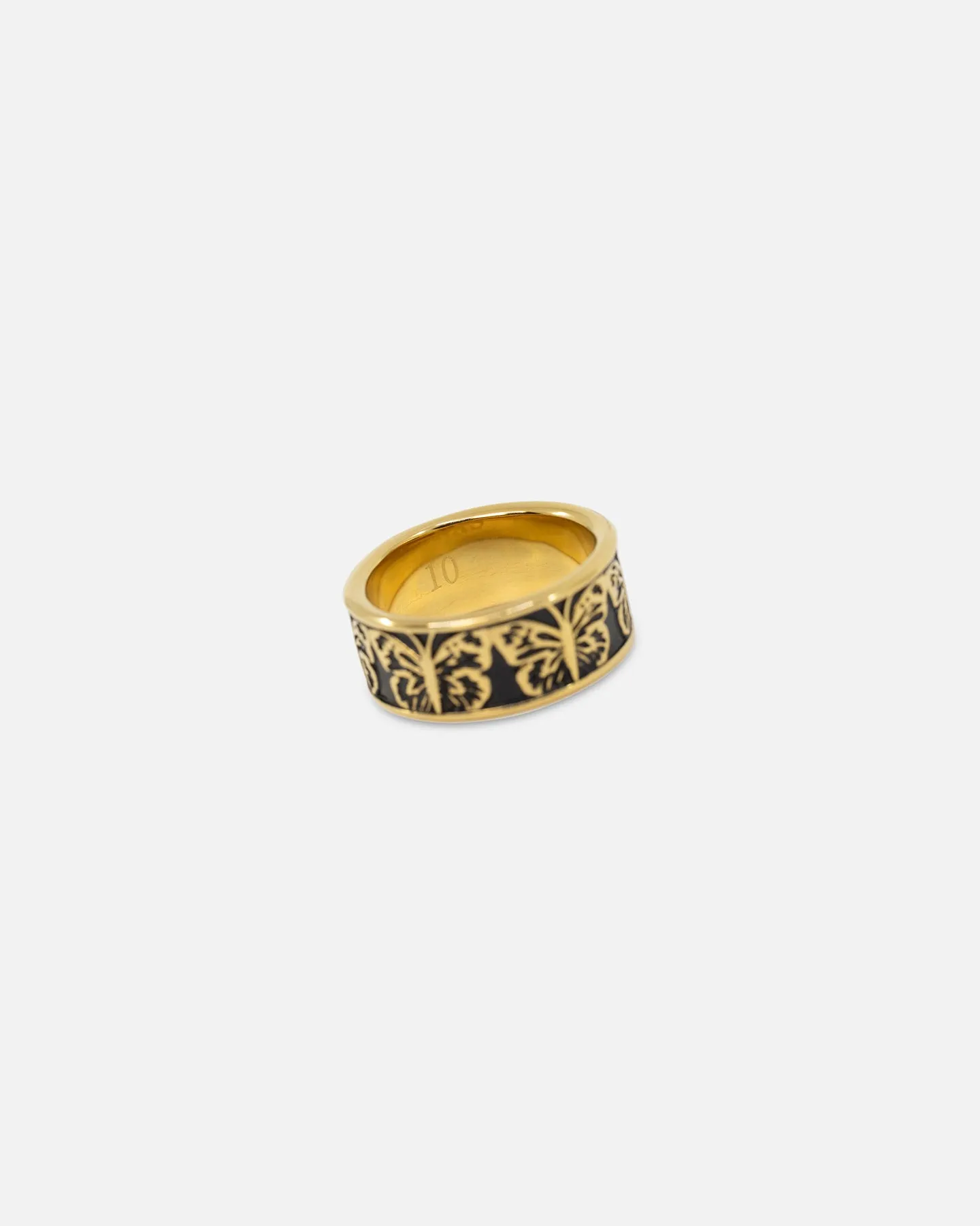 NXS Butterfly Band Ring Gold/Black