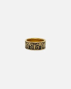 NXS Butterfly Band Ring Gold/Black