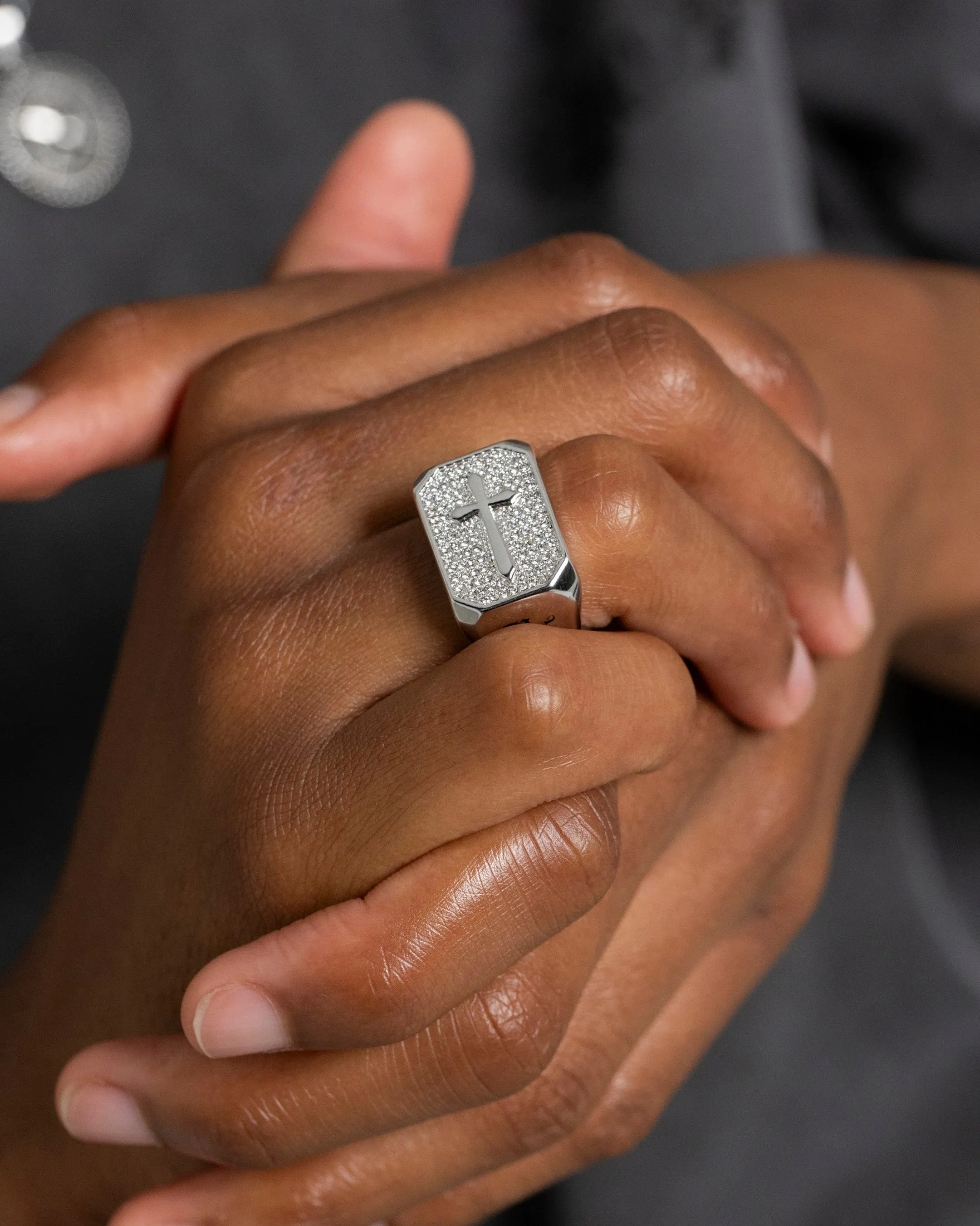 NXS Sanctity Ring Iced White Gold