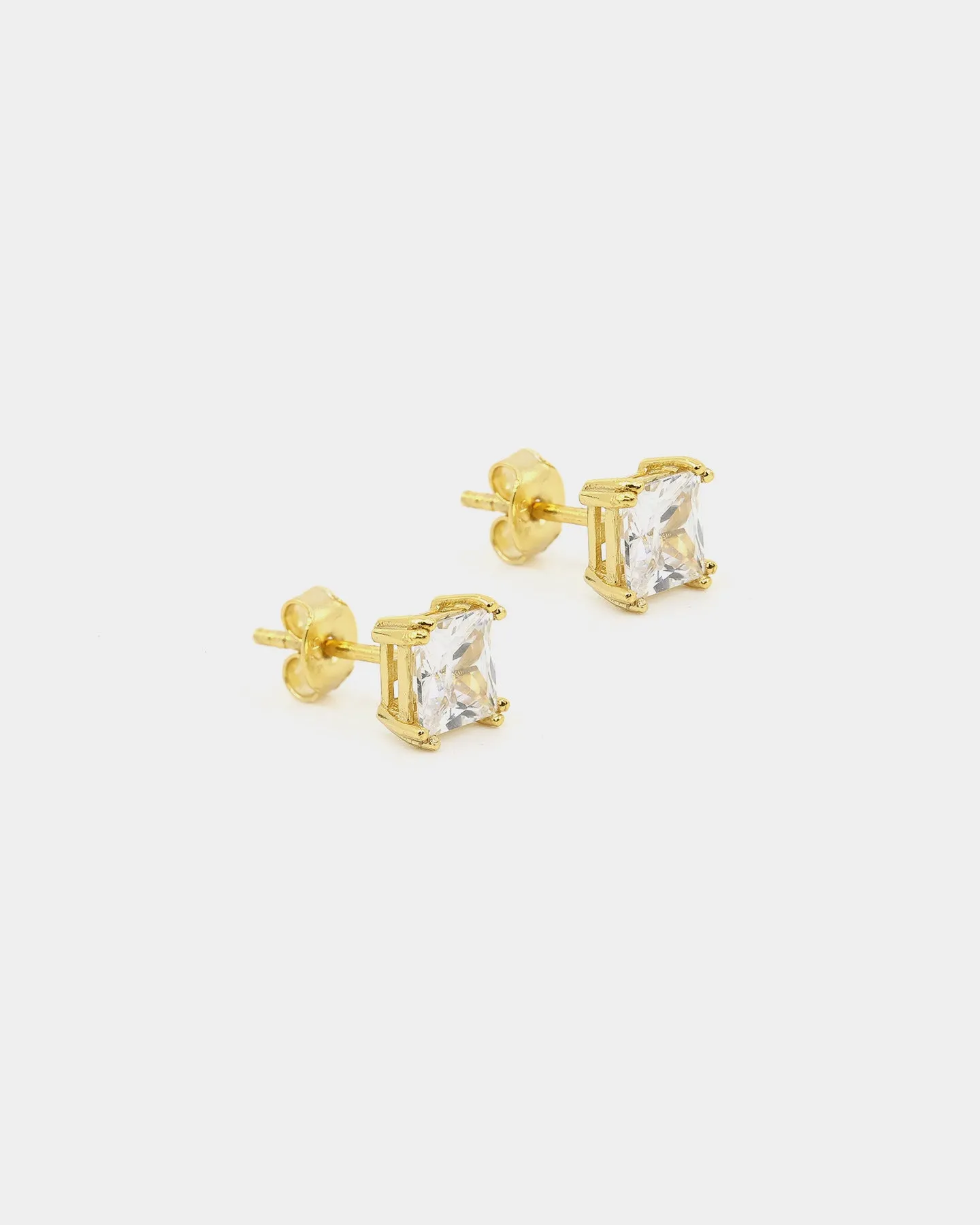 NXS Square Cut Earrings Gold
