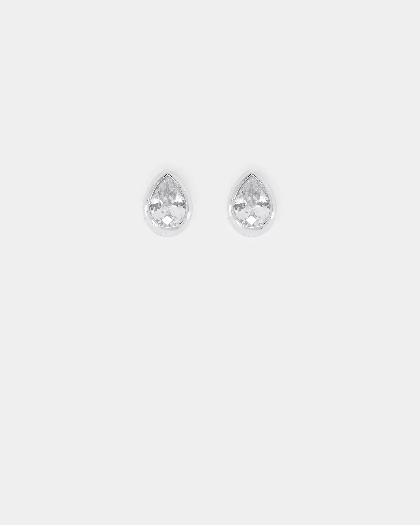 NXS Teardrop Earring Iced White Gold