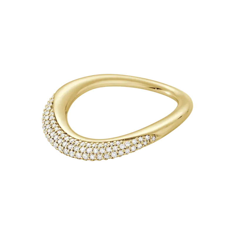Offspring Gold Ring w. Diamonds, 0.35 ct