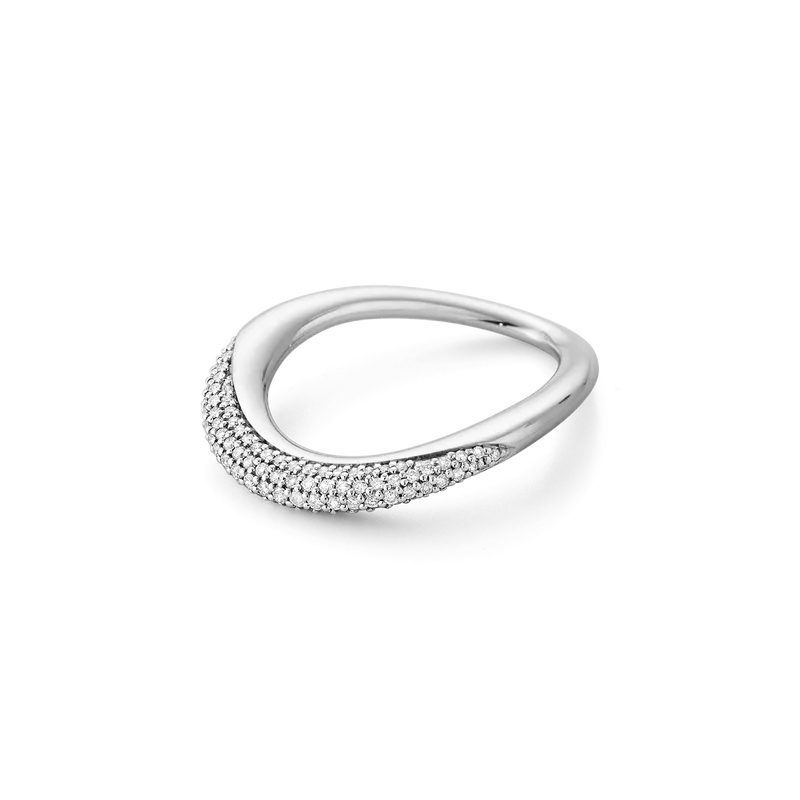 Offspring Silver Ring w. Diamonds, 0.29 ct