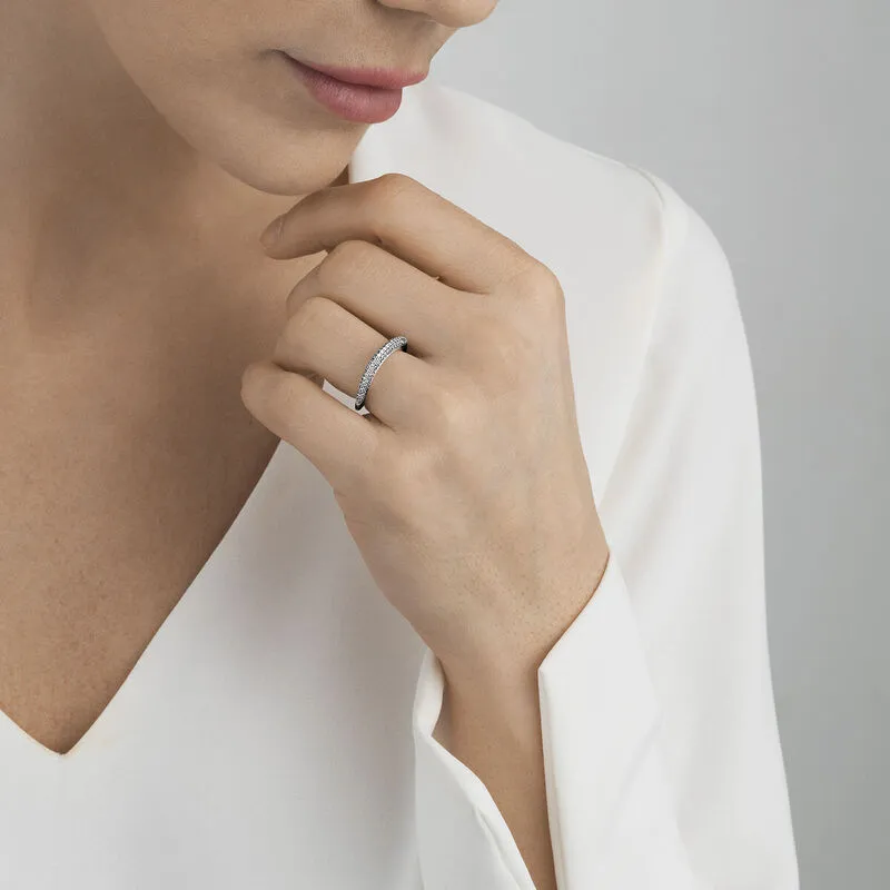 Offspring Silver Ring w. Diamonds, 0.29 ct