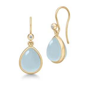 Paloma Aqua blue Gold Plated Earrings