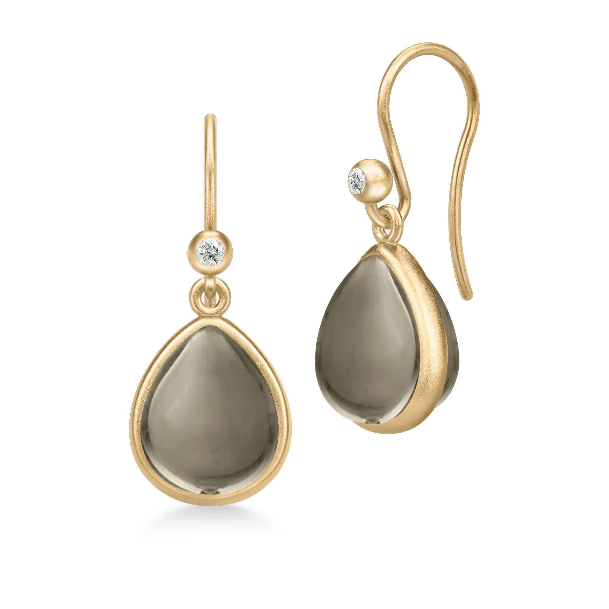 Paloma Smokey Gold Plated Earrings