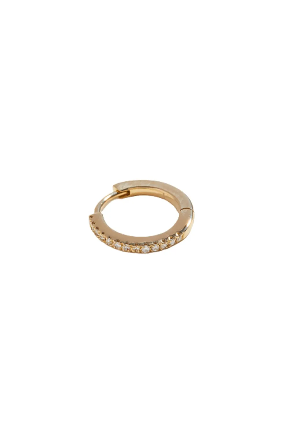 Pave 14K Whitegold Huggie w. Diamond