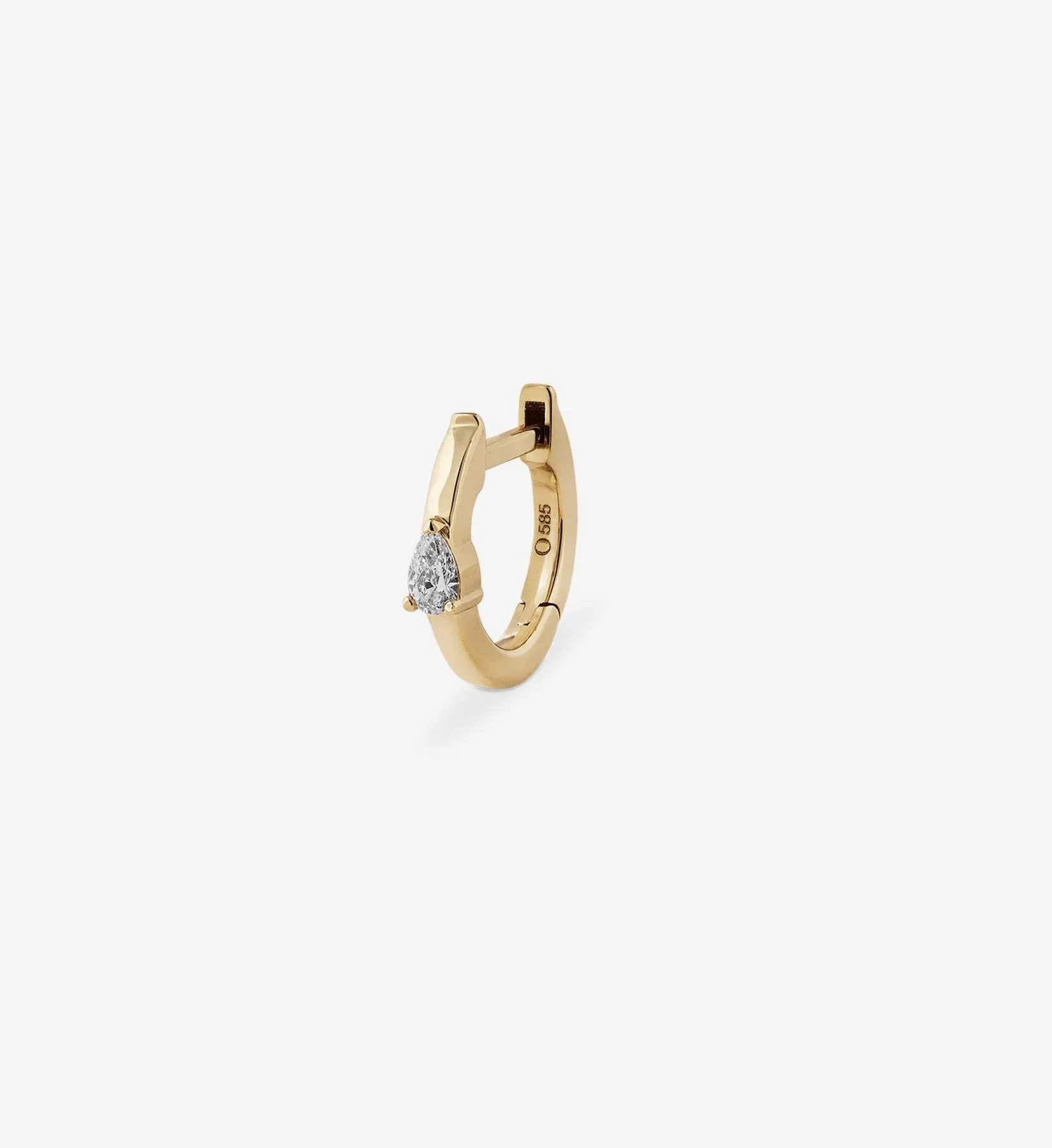 Pear Diamond Huggie 0.07 - Single