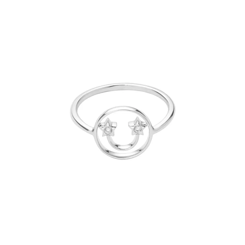 PETIT Beck 14K Whitegold Ring w. Diamond