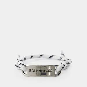 Plate Bracelet - Balenciaga - Metal - White