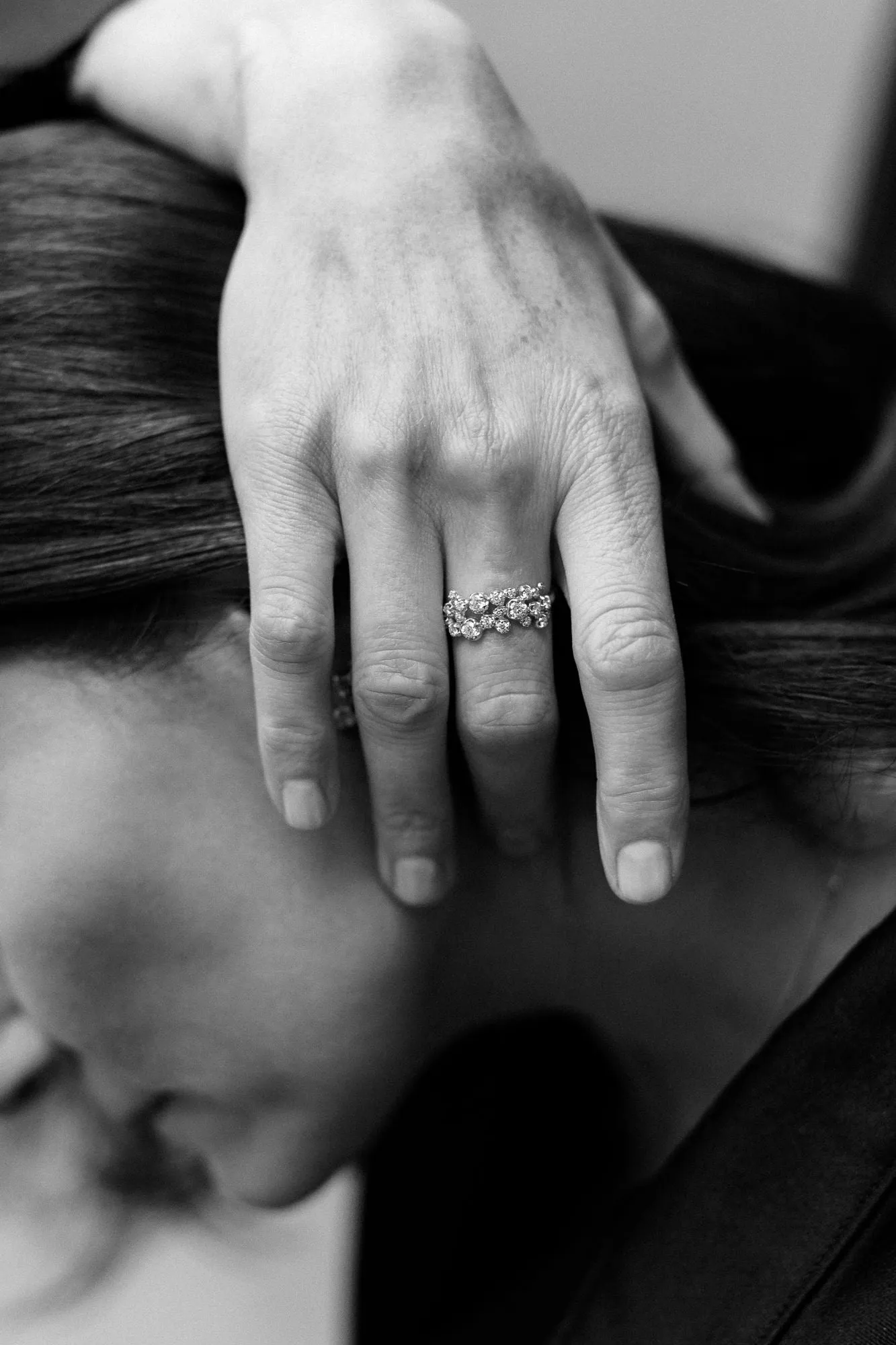 Plate Nr 03 18K Gold, Whitegold or Rosegold Ring w. Diamonds