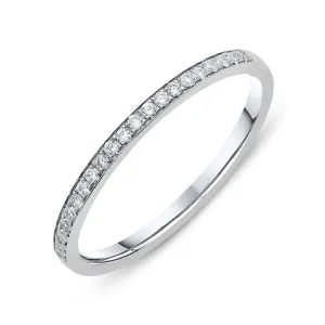 Platinum 0.10ct Diamond Brilliant Cut Half Eternity Ring