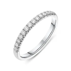 Platinum 0.18ct Diamond Wedding Half Eternity Ring
