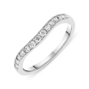 Platinum 0.18ct Diamond Wedding Half Eternity Ring