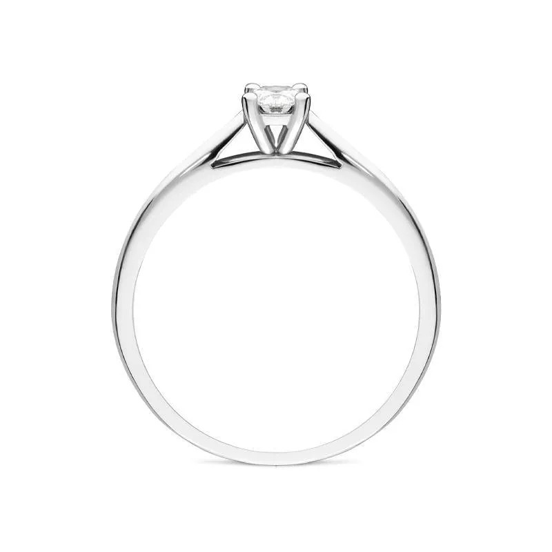 Platinum 0.20ct Diamond Brilliant Cut Solitaire Ring