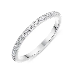 Platinum 0.20ct Diamond Brilliant Cut Wedding Half Eternity Ring