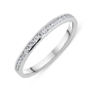 Platinum 0.20ct Diamond Channel Set Wedding Half Eternity Ring