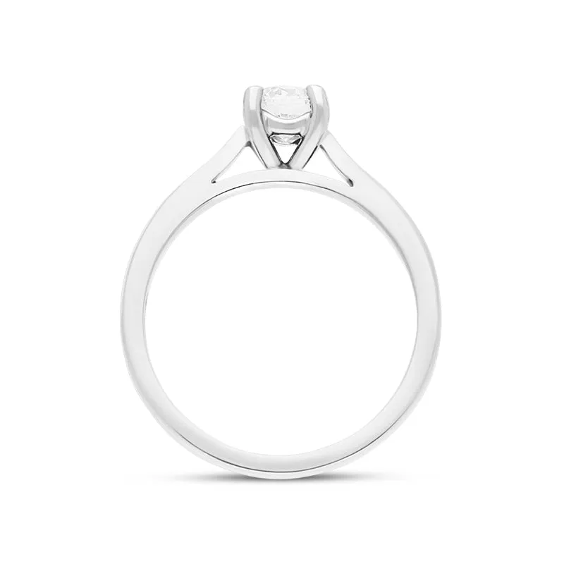 Platinum 0.20ct Diamond Round Brilliant Cut Solitaire Ring