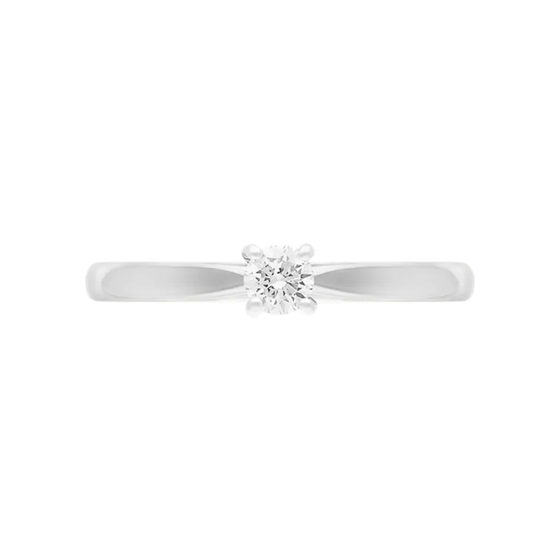Platinum 0.20ct Diamond Round Brilliant Cut Solitaire Ring