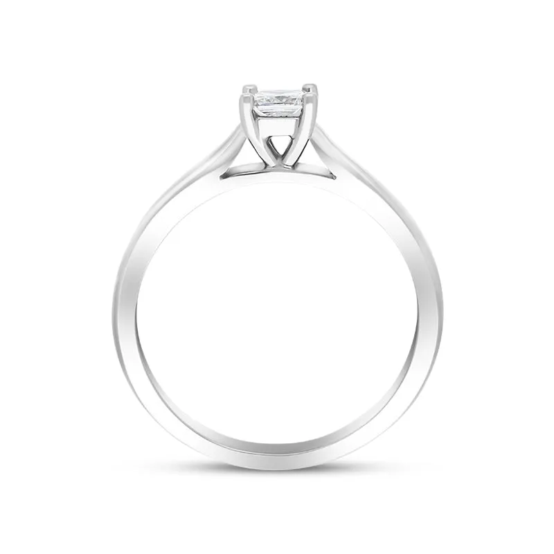 Platinum 0.25ct Diamond Princess Cut Solitaire Ring