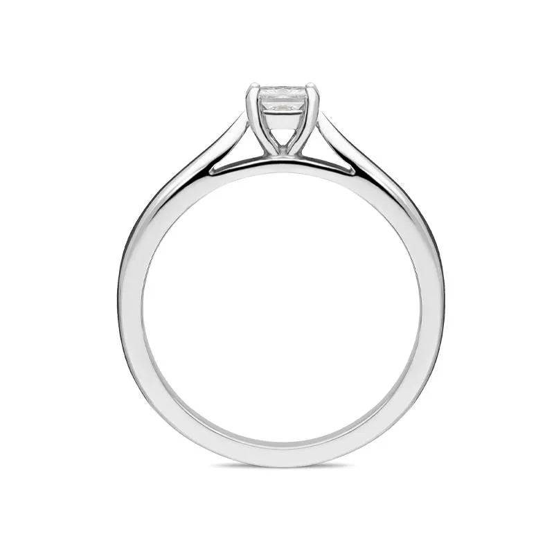 Platinum 0.25ct Diamond Princess Cut Solitaire Ring