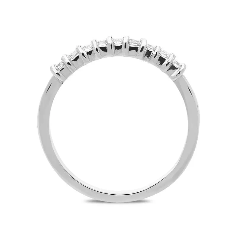 Platinum 0.25ct Diamond Wedding Half Eternity Ring