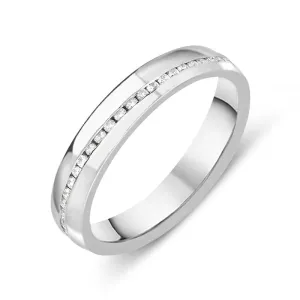 Platinum 0.28ct Diamond Diagonal Line Eternity Ring