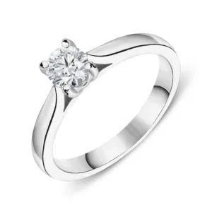 Platinum 0.30ct Diamond Brilliant Cut Solitaire Ring