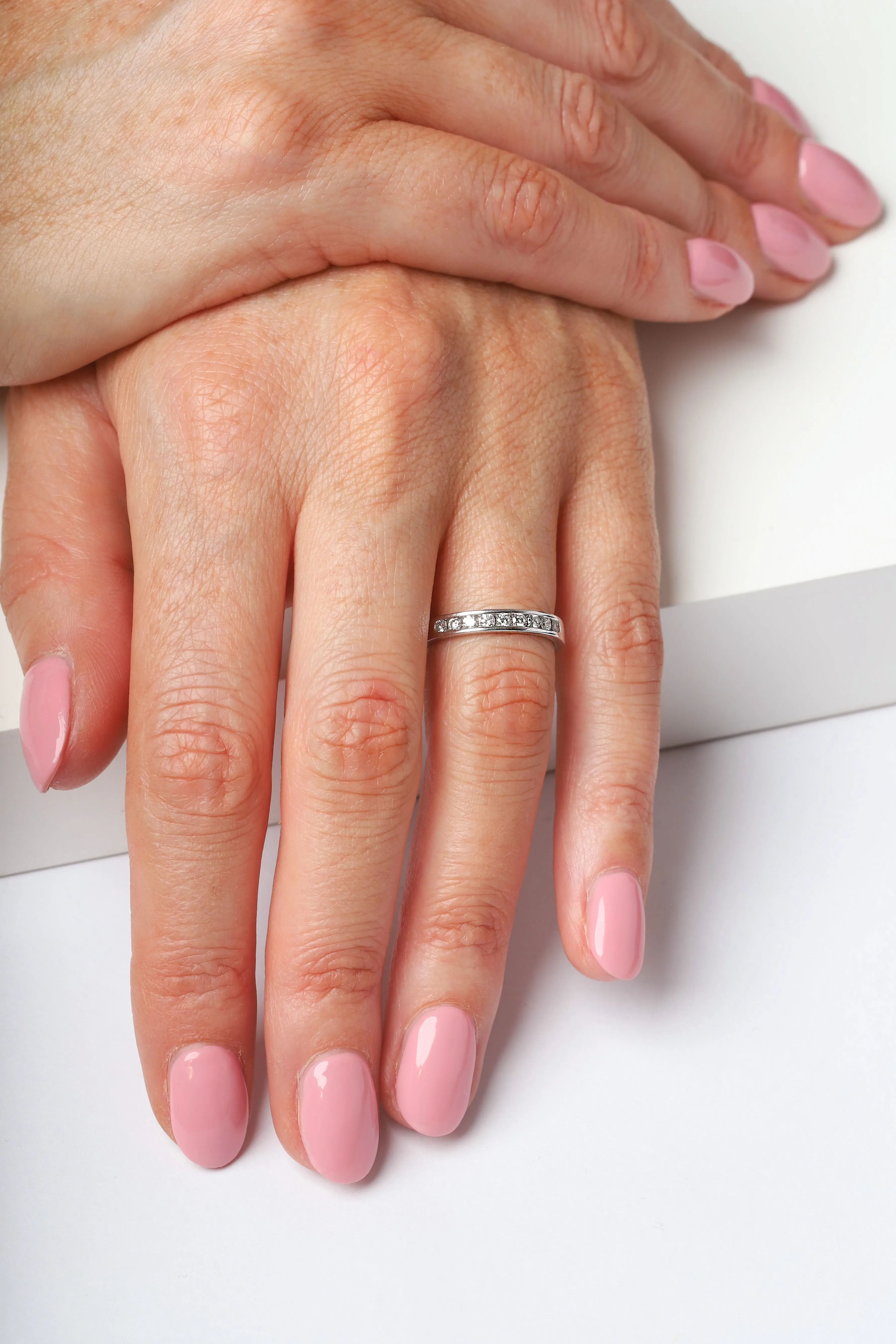 Platinum 0.30ct Diamond Channel Set Wedding Half Eternity Ring