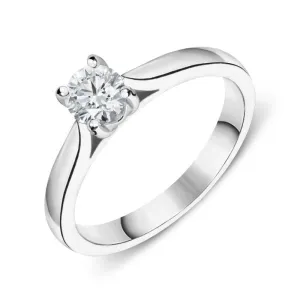 Platinum 0.33ct Diamond Brilliant Cut Solitaire Ring