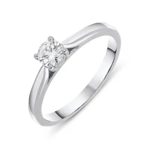 Platinum 0.33ct Diamond Brilliant Cut Solitaire Ring