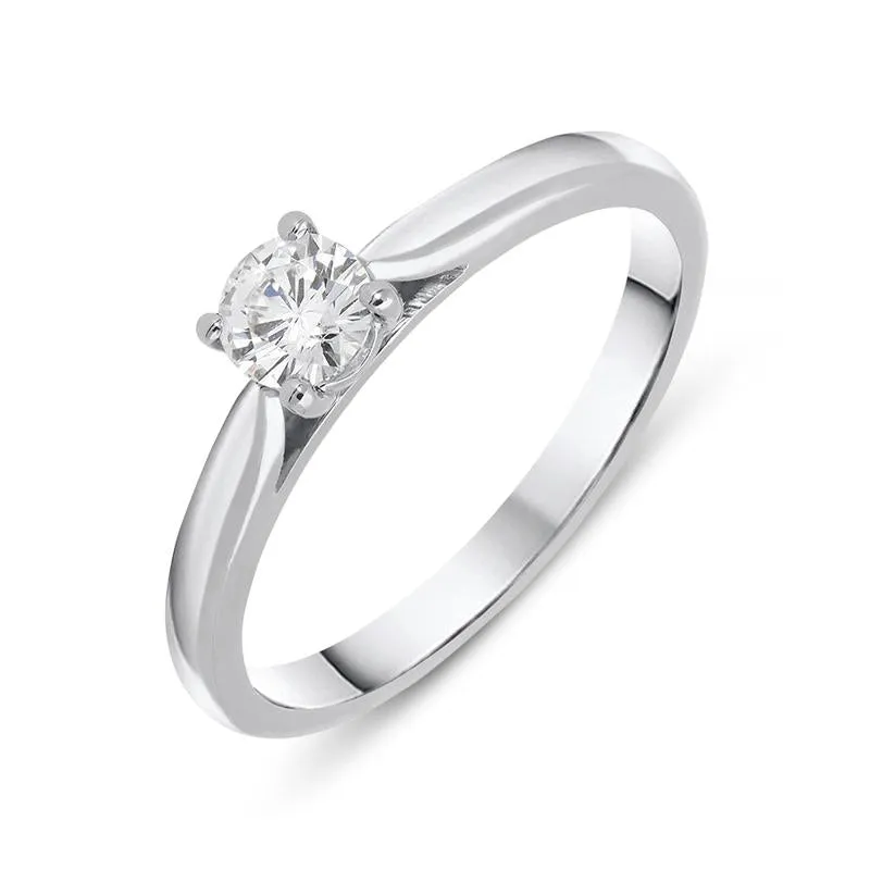 Platinum 0.33ct Diamond Brilliant Cut Solitaire Ring