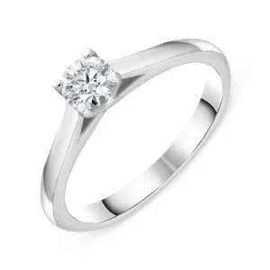 Platinum 0.34ct Diamond Solitare Ring