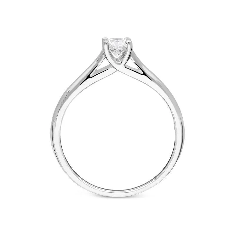 Platinum 0.34ct Diamond Solitare Ring