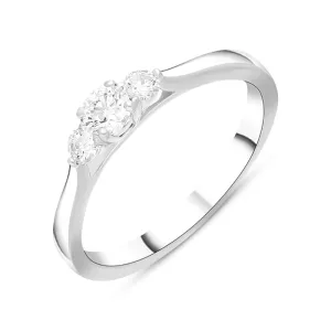 Platinum 0.35ct Diamond Three Stone Ring