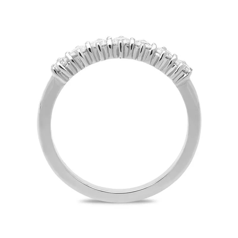 Platinum 0.35ct Diamond Wedding Half Eternity Ring