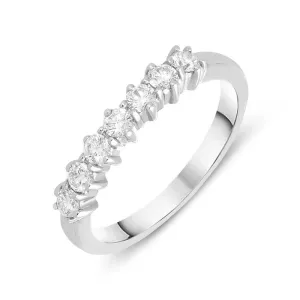 Platinum 0.35ct Diamond Wedding Half Eternity Ring