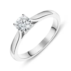 Platinum 0.40ct Diamond Brilliant Cut Solitaire Ring