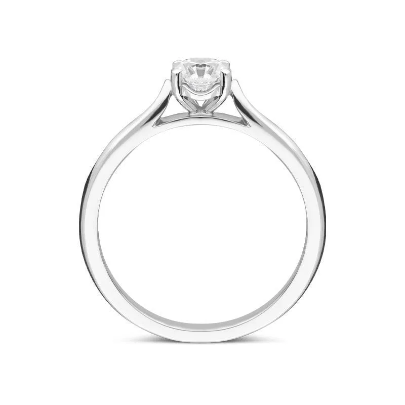 Platinum 0.40ct Diamond Brilliant Cut Solitaire Ring